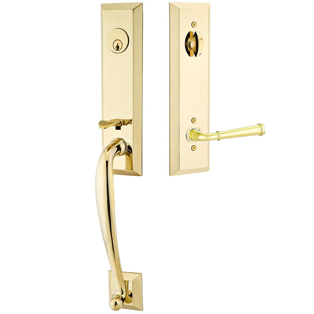 Emtek Adams Tubular Entryset Monolithic with Merrimack Lever