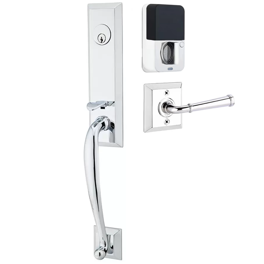 Emtek Adams Tubular Entryset Monolithic with Merrimack Lever