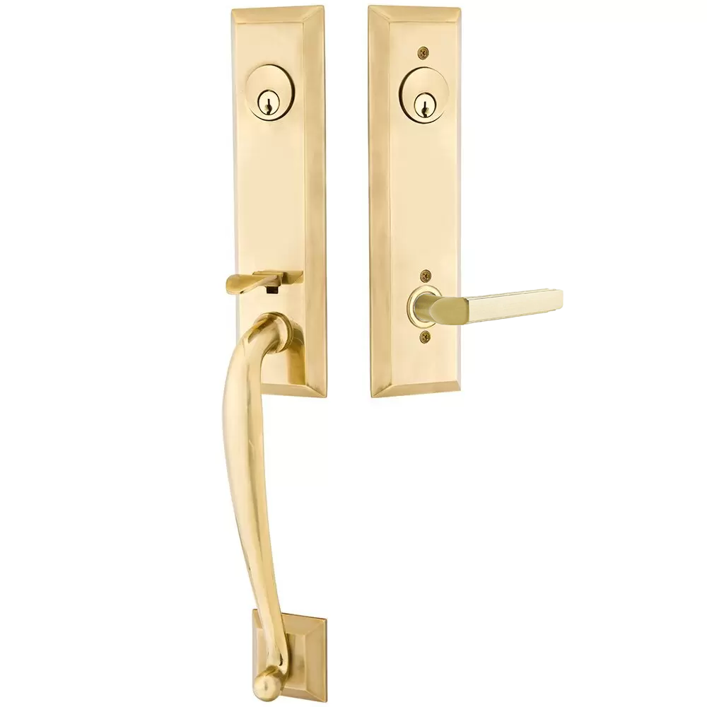 Emtek Adams Tubular Entryset Monolithic with Milano Lever