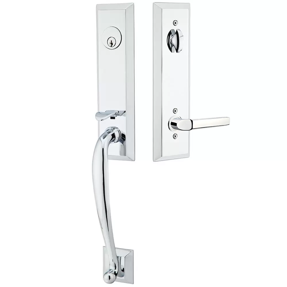 Emtek Adams Tubular Entryset Monolithic with Milano Lever