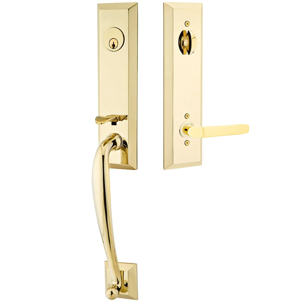 Emtek Adams Tubular Entryset Monolithic with Milano Lever