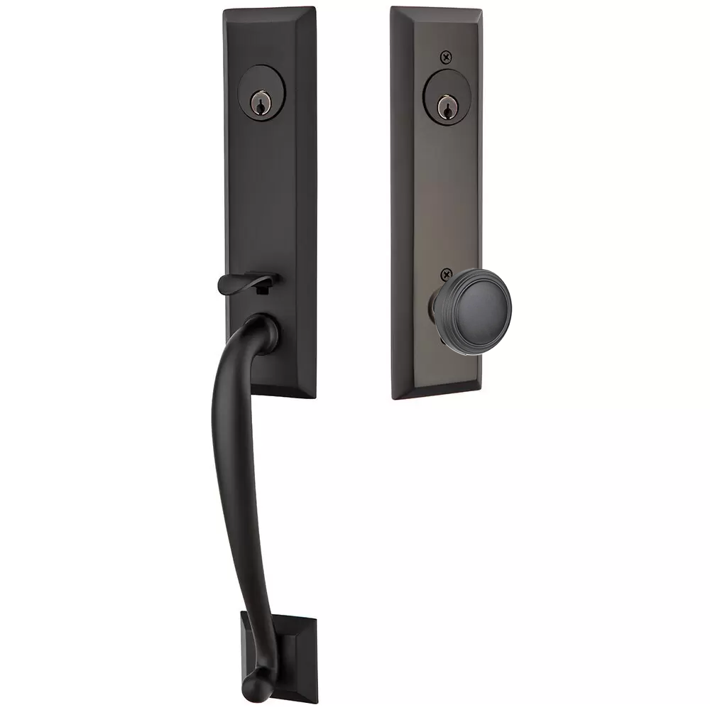 Emtek Adams Tubular Entryset Monolithic with Norwich Knob