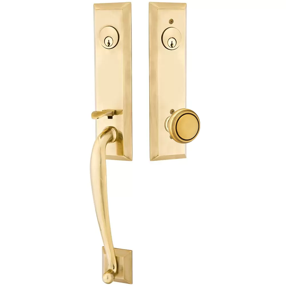 Emtek Adams Tubular Entryset Monolithic with Norwich Knob