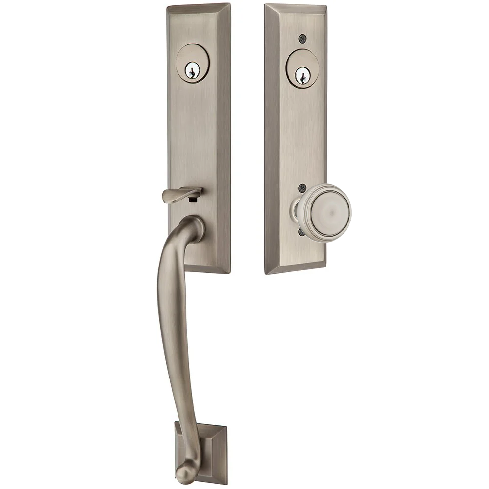 Emtek Adams Tubular Entryset Monolithic with Norwich Knob