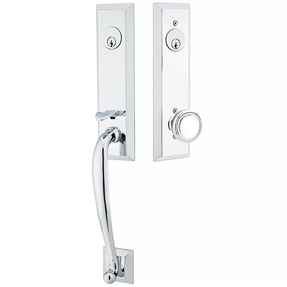 Emtek Adams Tubular Entryset Monolithic with Norwich Knob