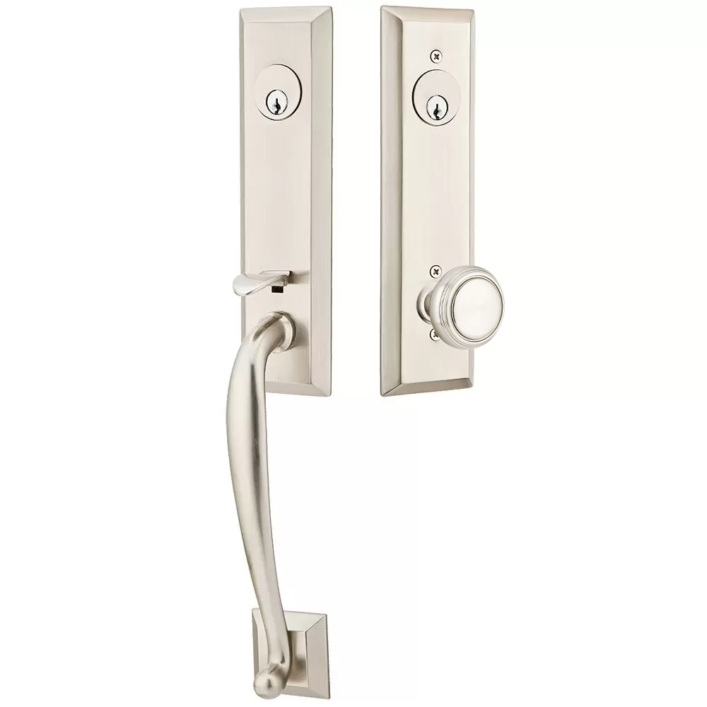 Emtek Adams Tubular Entryset Monolithic with Norwich Knob