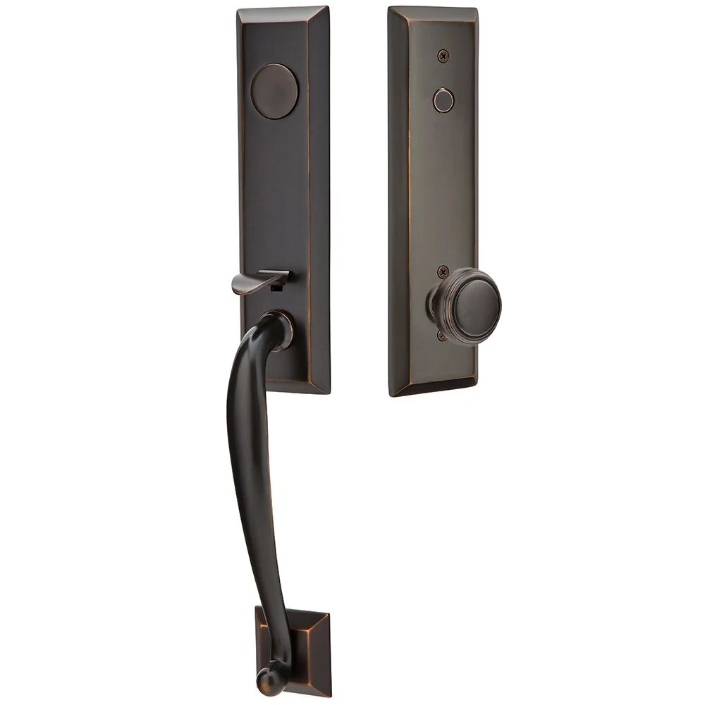 Emtek Adams Tubular Entryset Monolithic with Norwich Knob