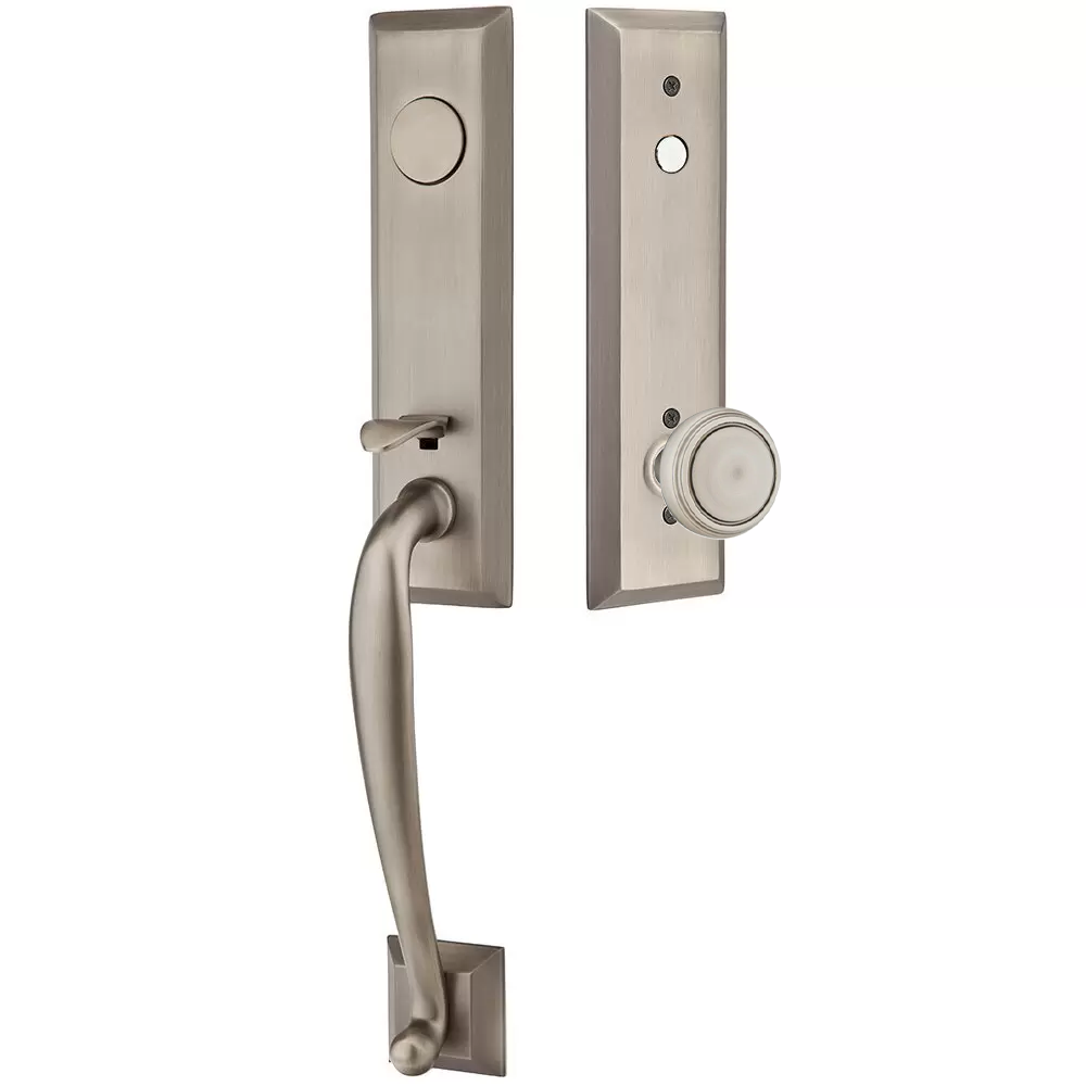 Emtek Adams Tubular Entryset Monolithic with Norwich Knob