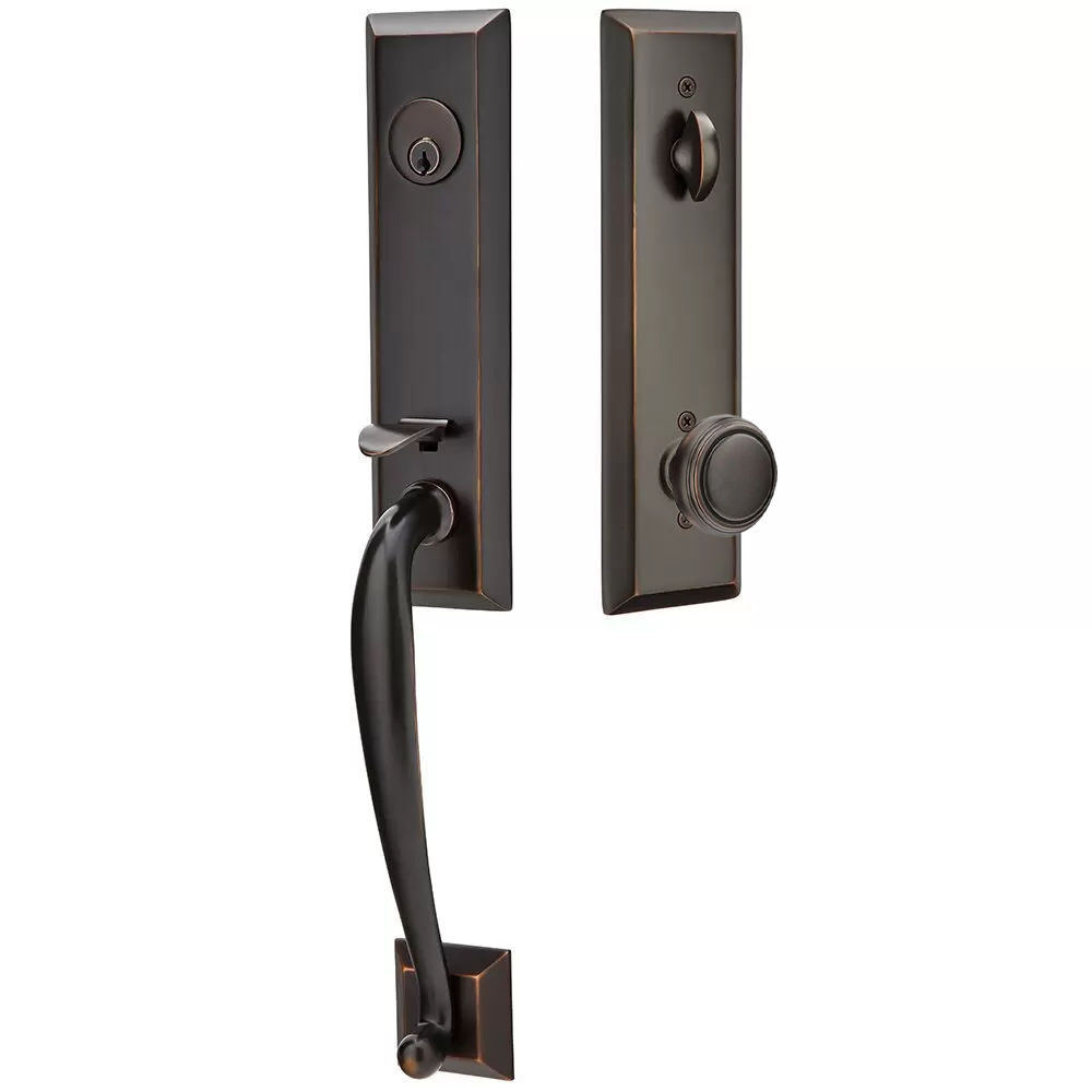 Emtek Adams Tubular Entryset Monolithic with Norwich Knob