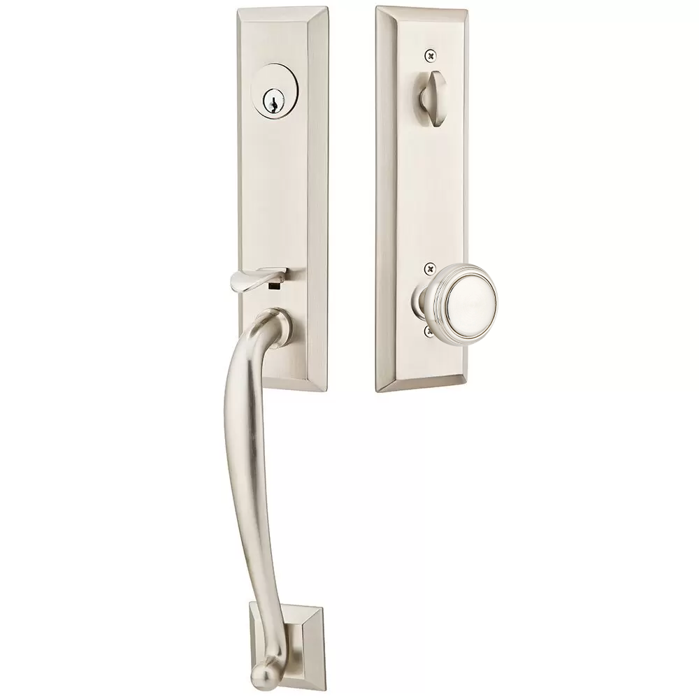 Emtek Adams Tubular Entryset Monolithic with Norwich Knob