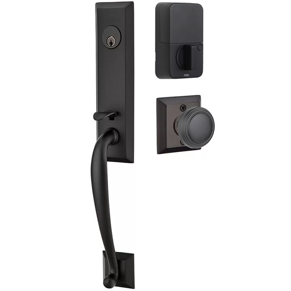 Emtek Adams Tubular Entryset Monolithic with Norwich Knob