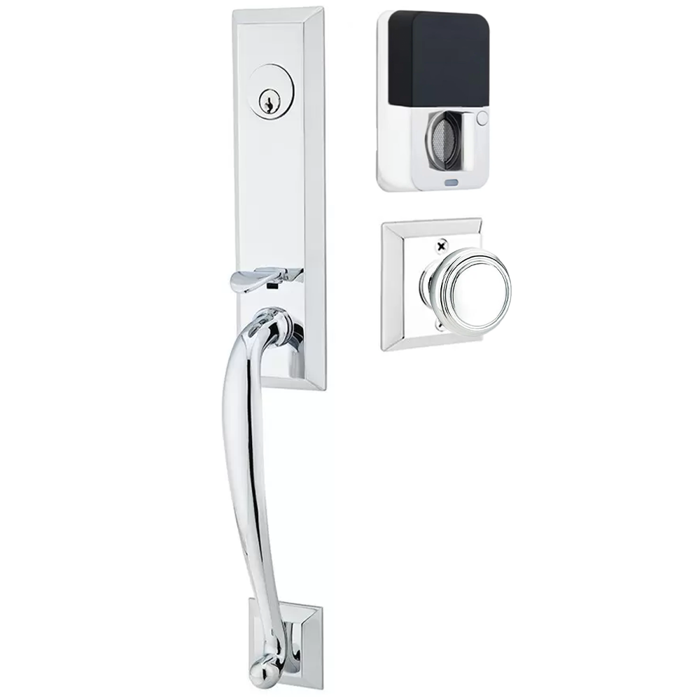 Emtek Adams Tubular Entryset Monolithic with Norwich Knob