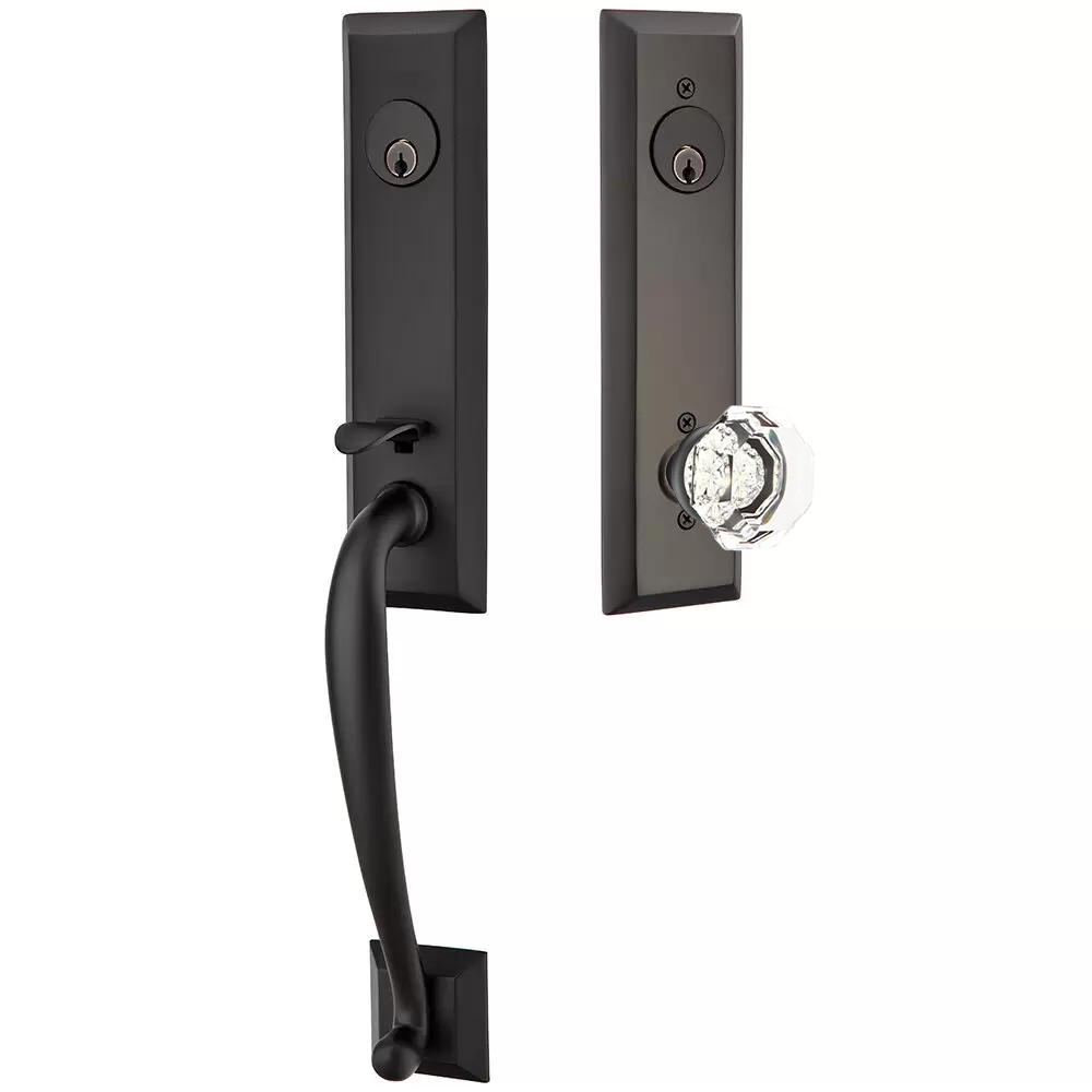 Emtek Adams Tubular Entryset Monolithic with Old Town Knob