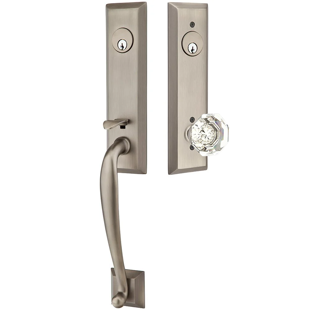 Emtek Adams Tubular Entryset Monolithic with Old Town Knob