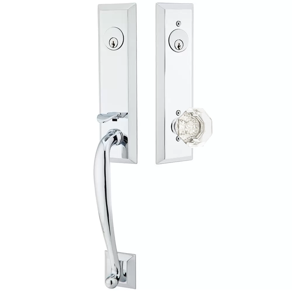 Emtek Adams Tubular Entryset Monolithic with Old Town Knob