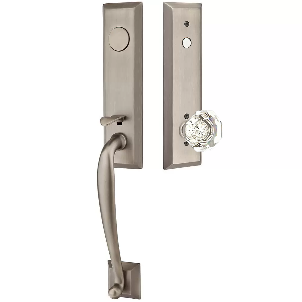 Emtek Adams Tubular Entryset Monolithic with Old Town Knob