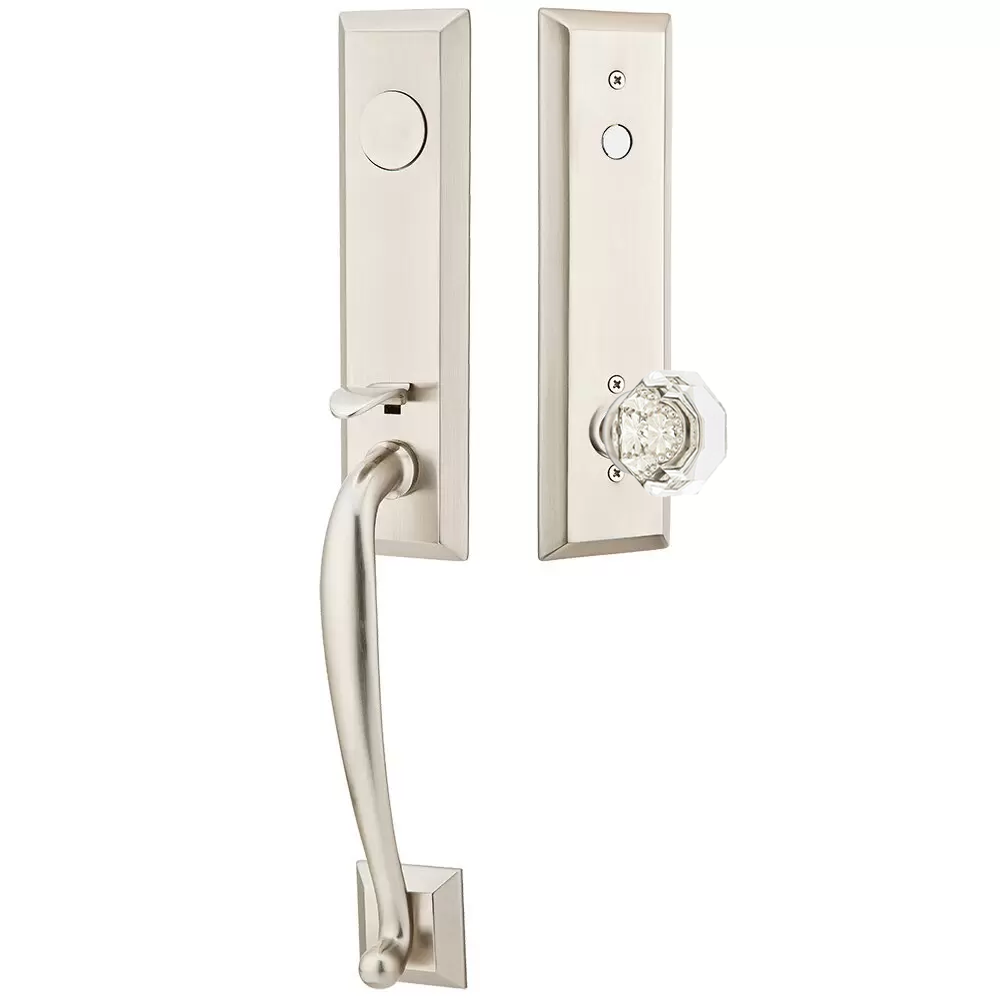 Emtek Adams Tubular Entryset Monolithic with Old Town Knob