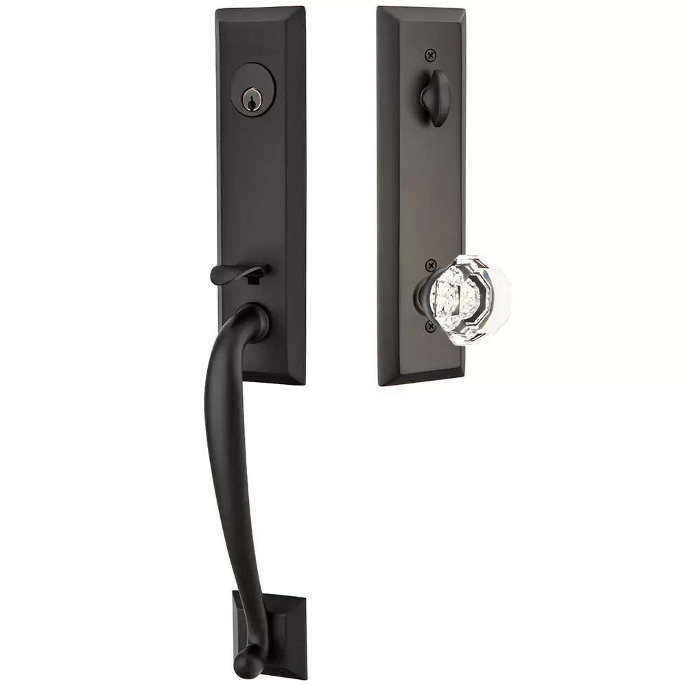 Emtek Adams Tubular Entryset Monolithic with Old Town Knob