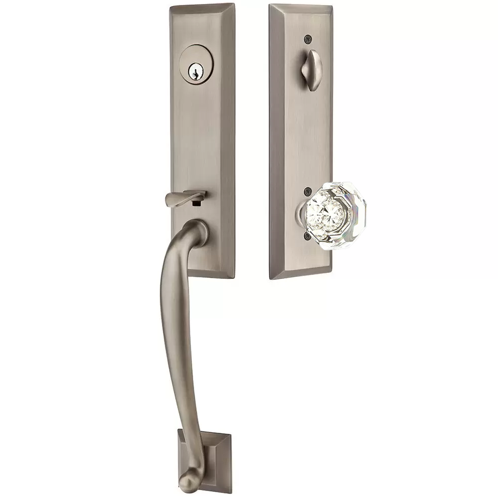 Emtek Adams Tubular Entryset Monolithic with Old Town Knob
