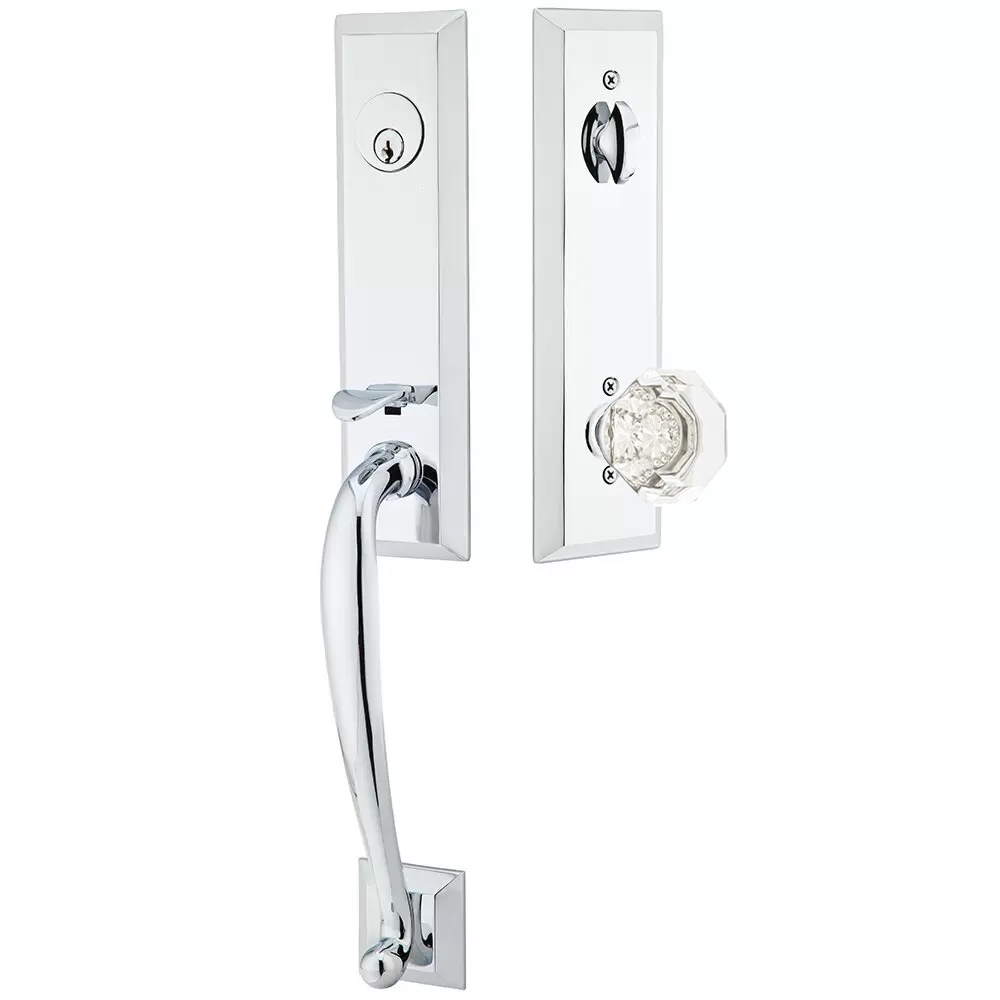 Emtek Adams Tubular Entryset Monolithic with Old Town Knob
