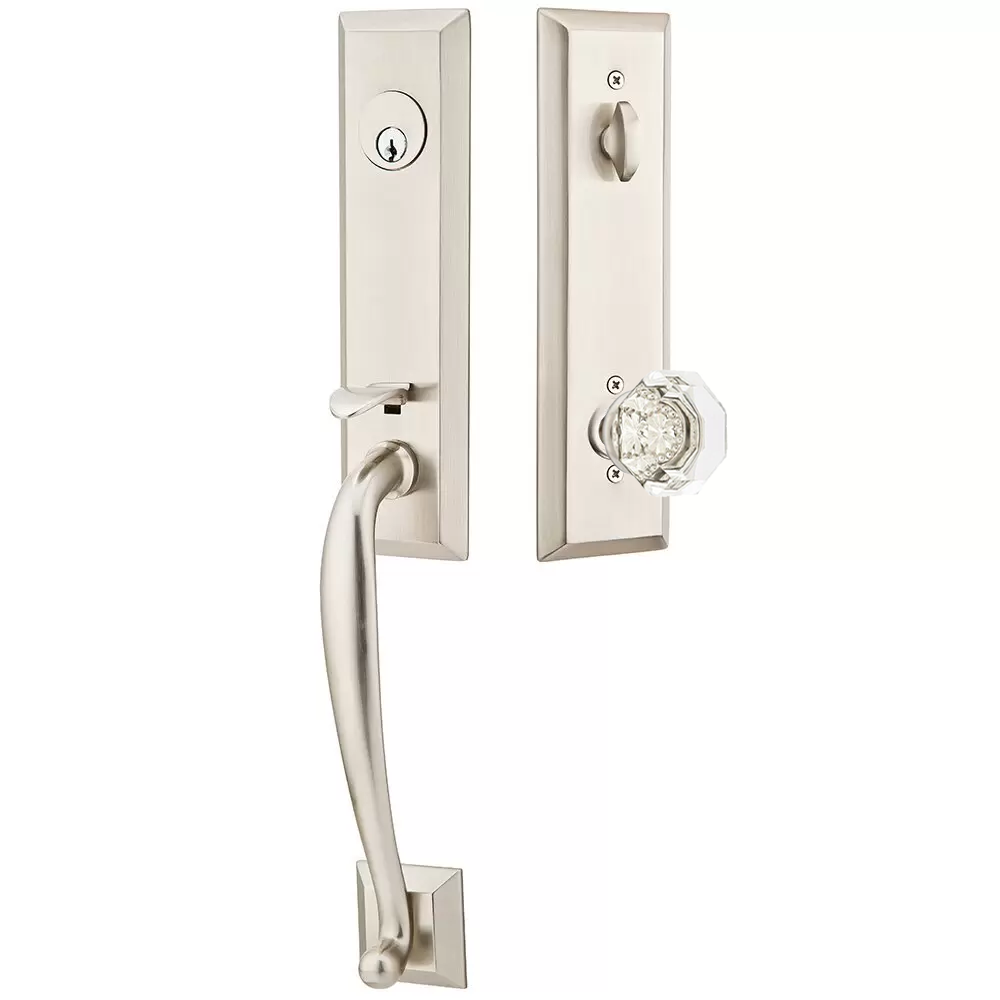 Emtek Adams Tubular Entryset Monolithic with Old Town Knob