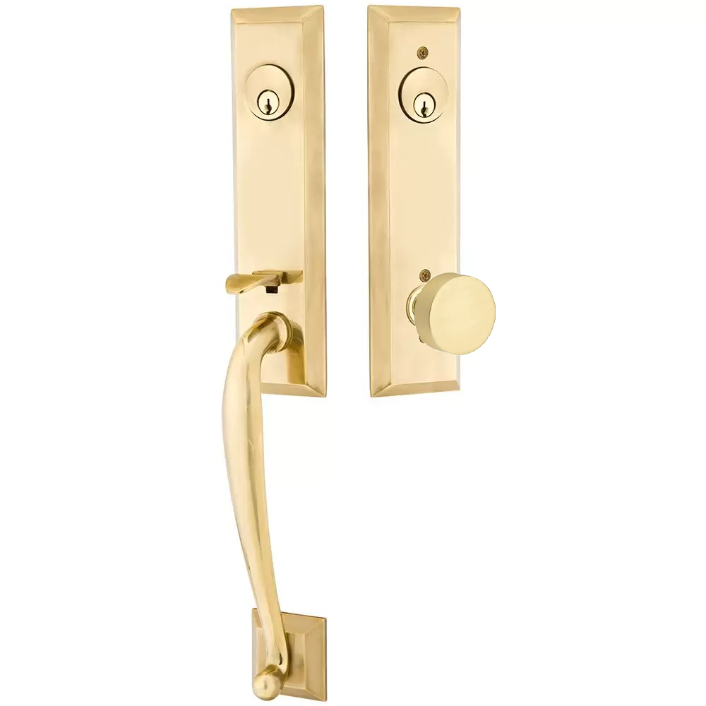 Emtek Adams Tubular Entryset Monolithic with Round Knob