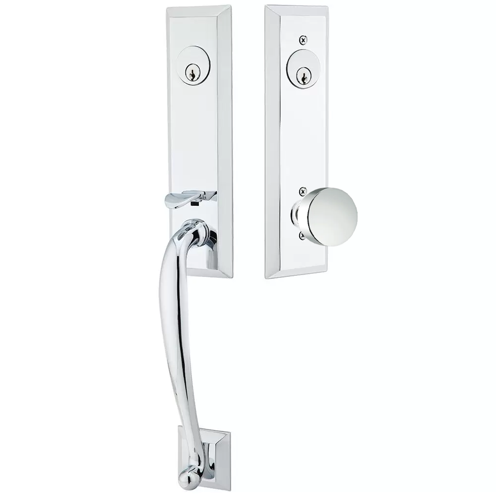 Emtek Adams Tubular Entryset Monolithic with Round Knob