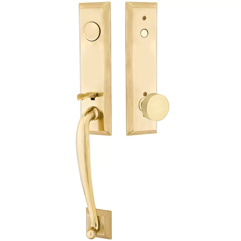 Emtek Adams Tubular Entryset Monolithic with Round Knob