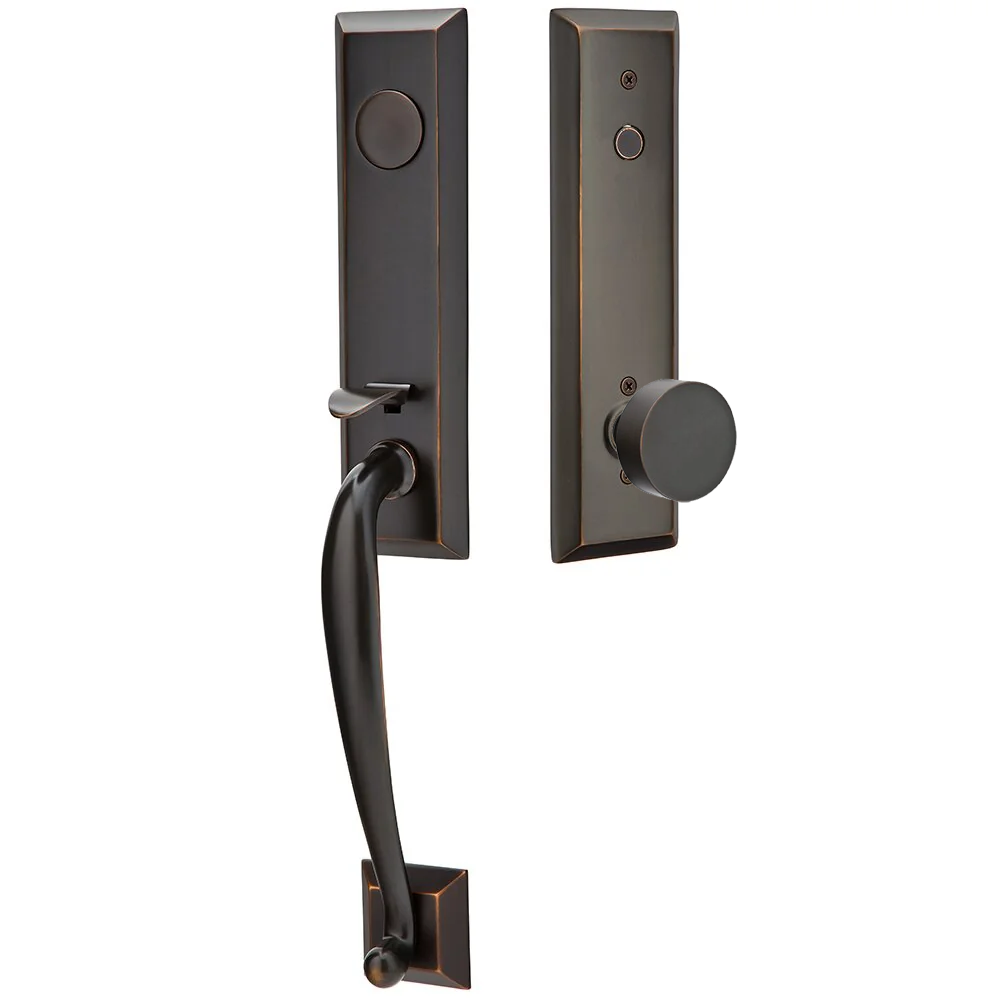 Emtek Adams Tubular Entryset Monolithic with Round Knob