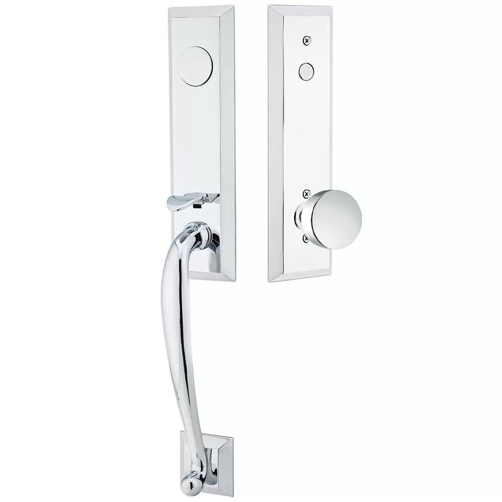 Emtek Adams Tubular Entryset Monolithic with Round Knob