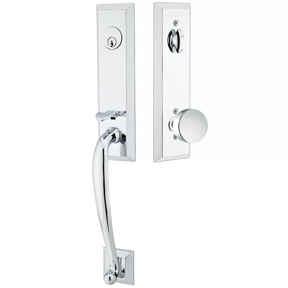 Emtek Adams Tubular Entryset Monolithic with Round Knob