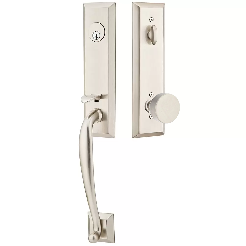 Emtek Adams Tubular Entryset Monolithic with Round Knob
