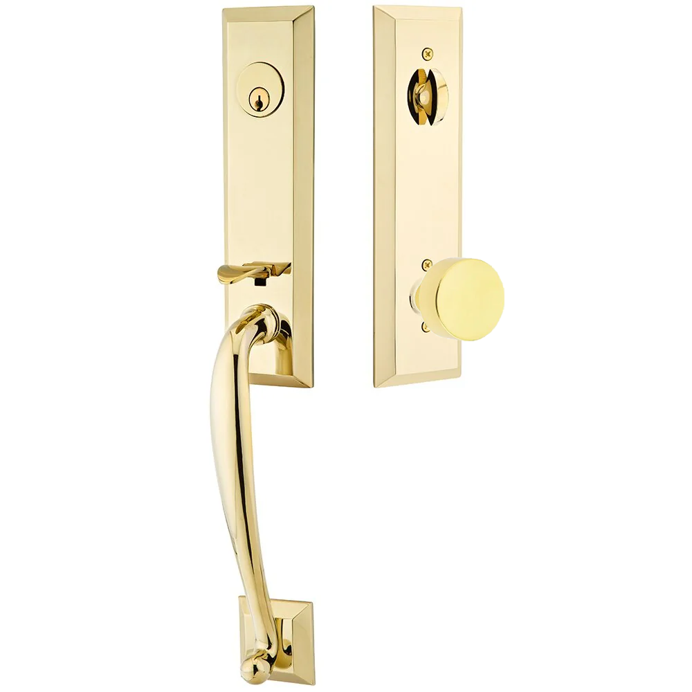 Emtek Adams Tubular Entryset Monolithic with Round Knob