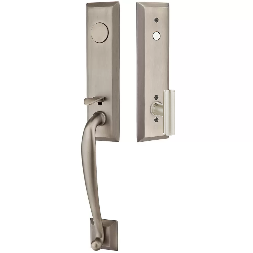 Emtek Adams Tubular Entryset Monolithic with Ace Knurled Knob