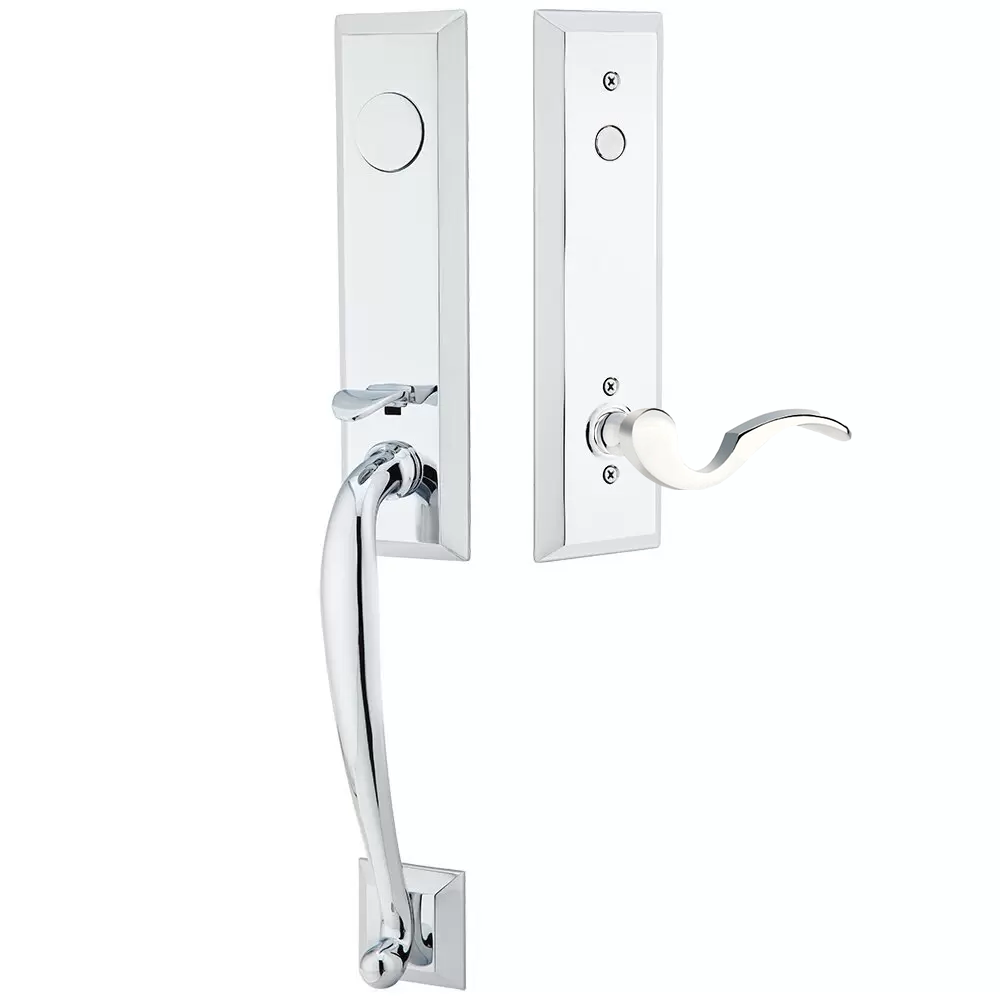 Emtek Adams Tubular Entryset Monolithic with Cortina Lever