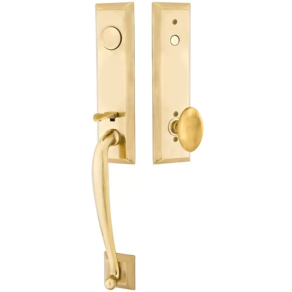 Emtek Adams Tubular Entryset Monolithic with Egg Knob