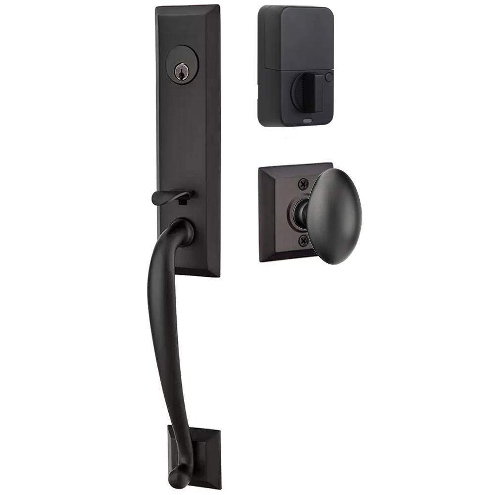 Emtek Adams Tubular Entryset Monolithic with Egg Knob