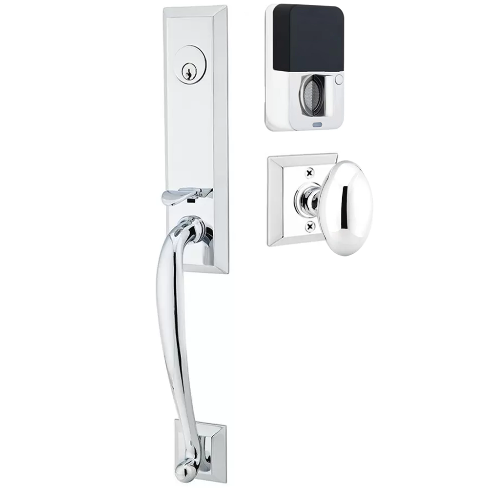 Emtek Adams Tubular Entryset Monolithic with Egg Knob