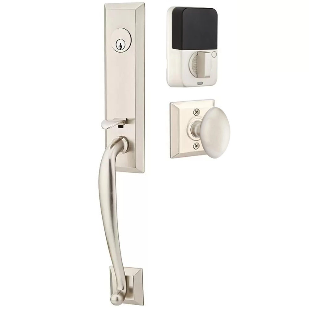 Emtek Adams Tubular Entryset Monolithic with Egg Knob