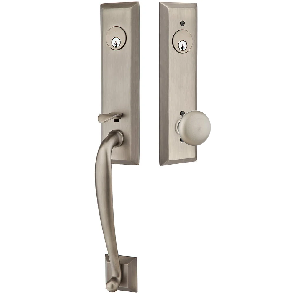 Emtek Adams Tubular Entryset Monolithic with Providence Knob