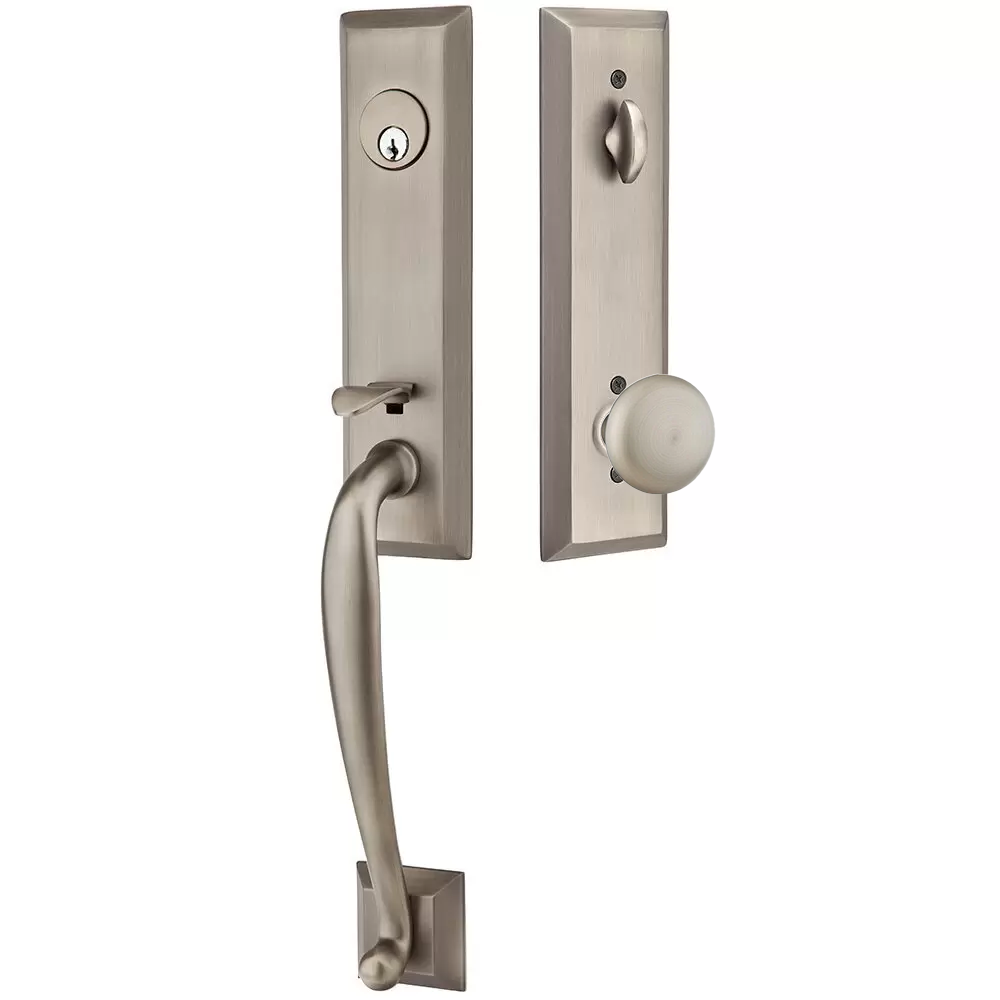 Emtek Adams Tubular Entryset Monolithic with Providence Knob