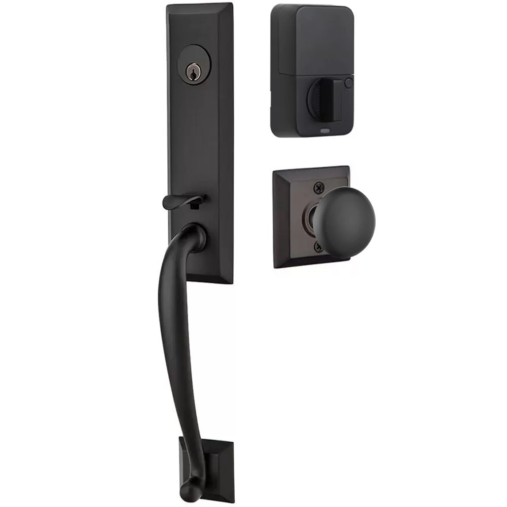 Emtek Adams Tubular Entryset Monolithic with Providence Knob