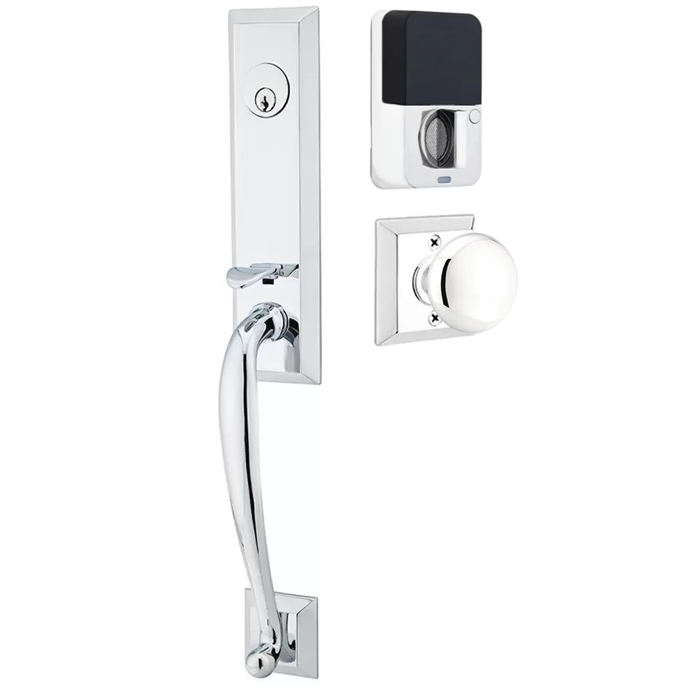 Emtek Adams Tubular Entryset Monolithic with Providence Knob