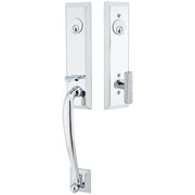 Emtek Adams Tubular Entryset Monolithic with Ace Knurled Knob