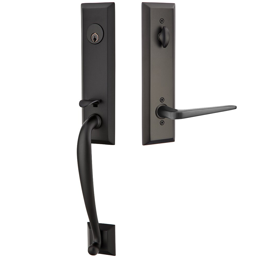 Emtek Adams Tubular Entryset Monolithic with Athena Lever