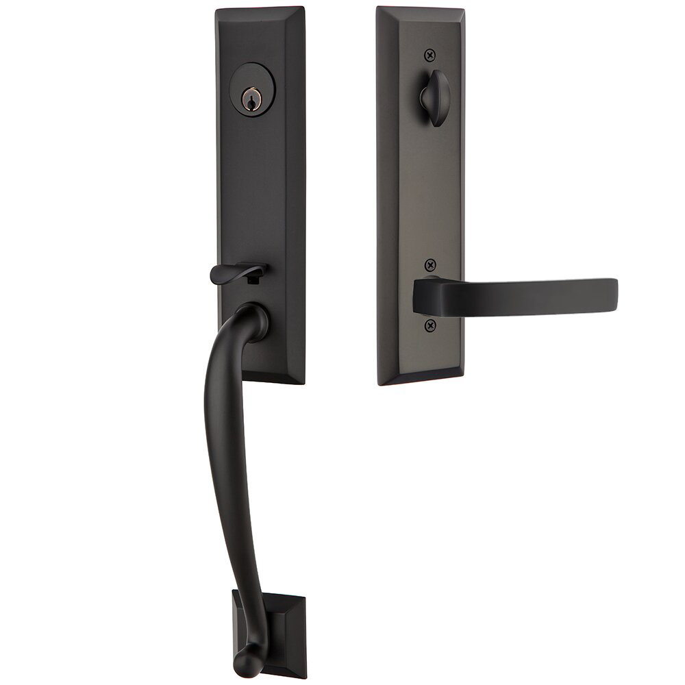 Emtek Adams Tubular Entryset Monolithic with Breslin Lever