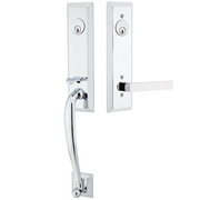 Emtek Adams Tubular Entryset Monolithic with Dumont Lever