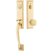 Emtek Adams Tubular Entryset Monolithic with Freestone Knob