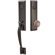 Emtek Adams Tubular Entryset Monolithic with Lancaster Knob