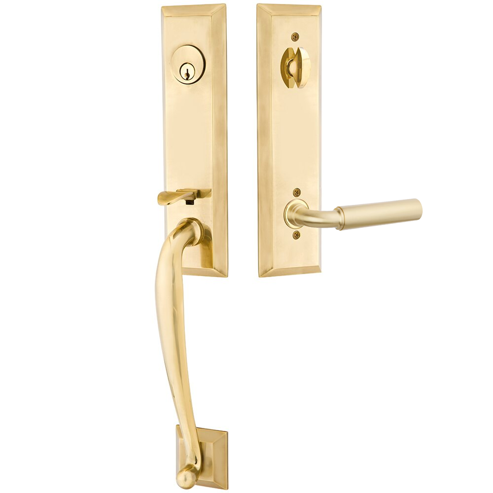 Emtek Adams Tubular Entryset Monolithic with Manning Lever